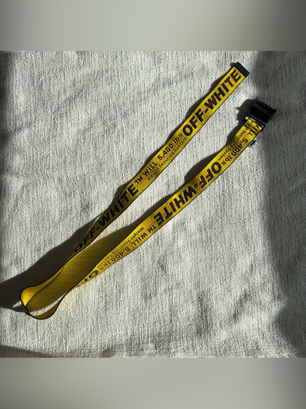 Off-White Yellow and Black Industrial Belt
